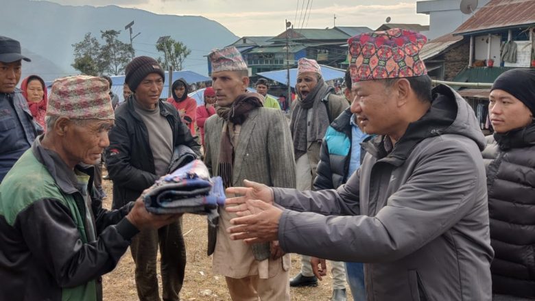 केपिलासगढीका २ सय ६० परिवारलाई न्यानो कम्बल