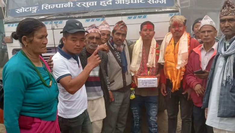 जन्तेढुंगा गाउँपालिकामा पहिलोपटक बस पुग्यो