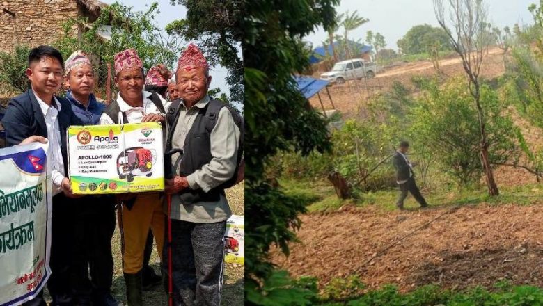 रावा बेसीका लिचीमा देखा परेका किरा नियन्त्रण गर्न कृषकलाई स्प्रेयर र विषादी प्रदान