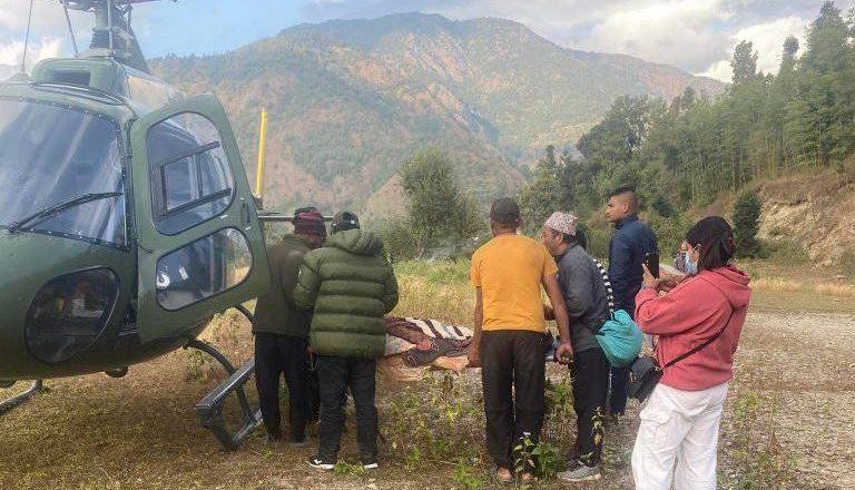 निःशूल्क हवाई उद्धार सेवाले खोटाङकी एक सुत्केरी महिलाको ज्यान बचायो