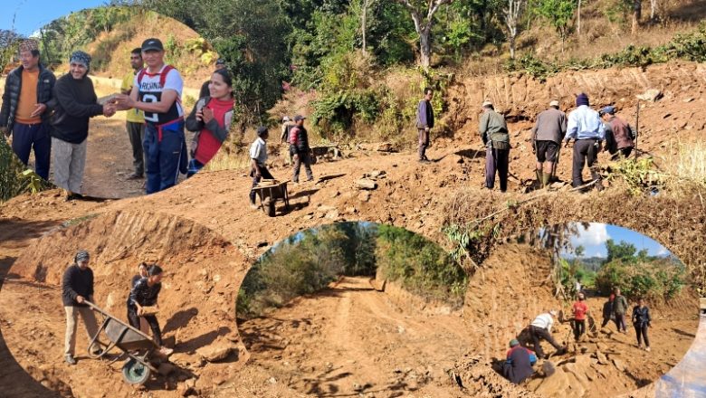 युके लाहुरेको आर्थिक सहयोग र स्थानीयको श्रमदानमा सडक स्तरोन्नती धमाधम