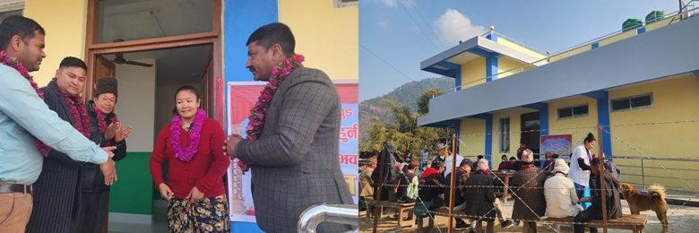 भाडाको घरमा बस्दै आएको बाहुनीडाँडा स्वास्थ्य चौकी अब आफ्नै भवनमा