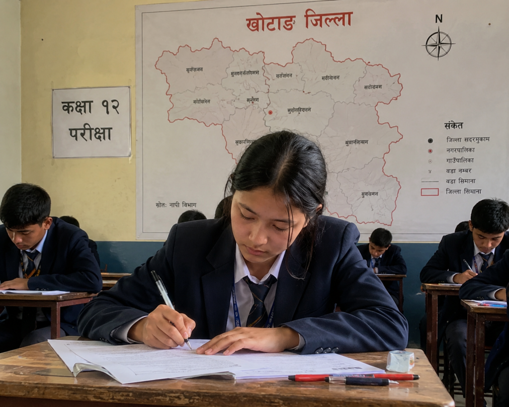 कक्षा १२ को नतिजामा खोटाङका दुई विद्यालय निल
